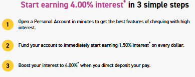 Start earning 4%